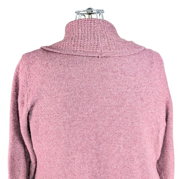 Chloe & Jasmine Large Dusty Pink Open Front Cardigan Sweater w/Pockets - Picture 5 of 8